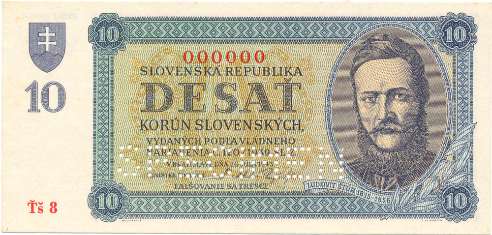 10 Koruna 1943 (annulus) - front