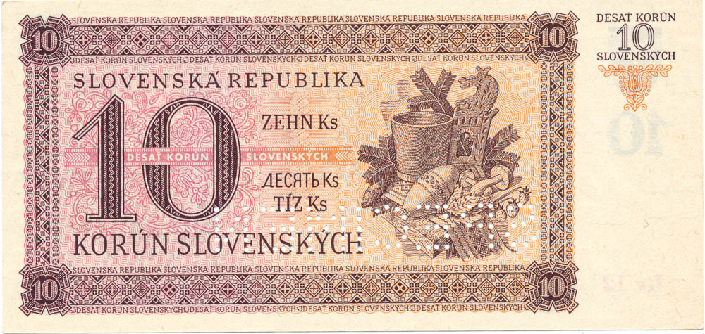 10 Koruna 1943 (annulus) - back