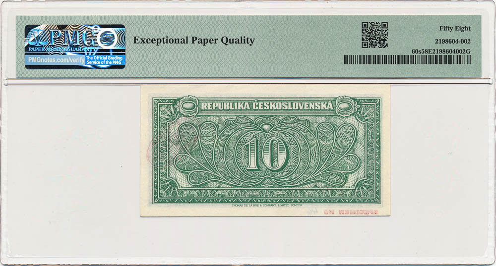10 Koruna 1945 (annulus) - back