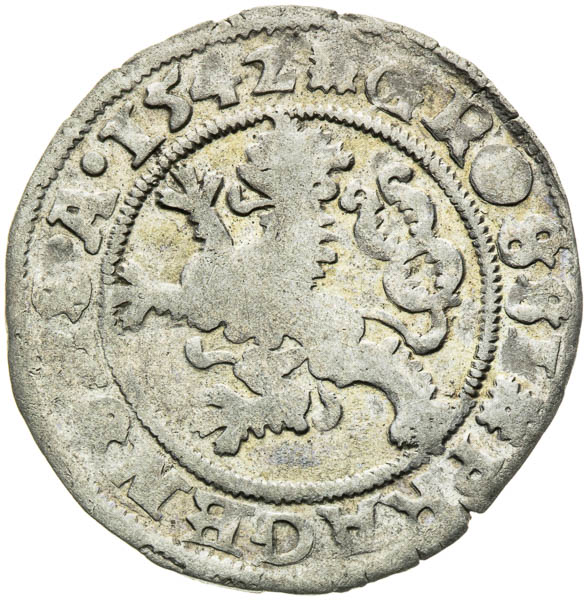 Pražský groš 1542 - revers