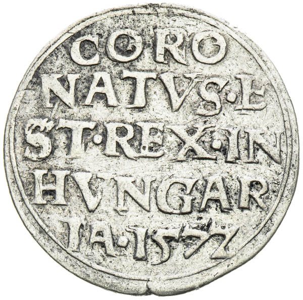 Stříbrný žeton 1572 - revers