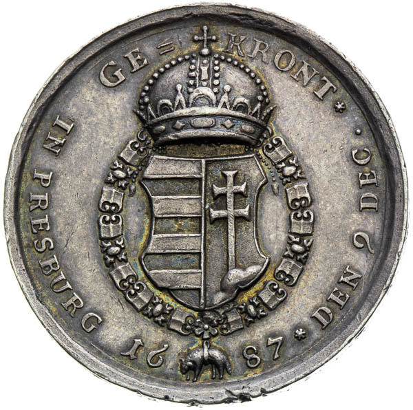 Strieborná medaila 1687 - reverz