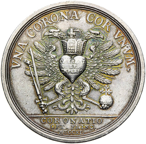 Strieborná medaila 1711 - reverz