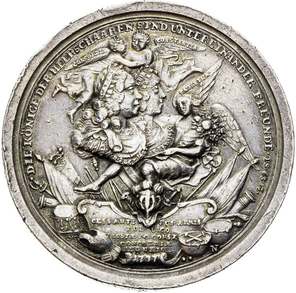 Strieborná medaila 1737 - averz