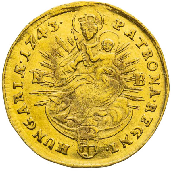 Dukát 1743 - revers