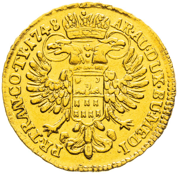 Dukát 1748 - revers