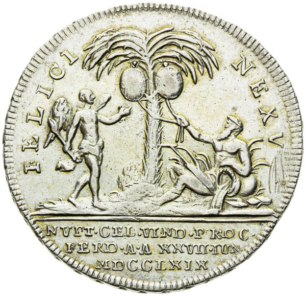 Strieborný žetón 1769 - reverz