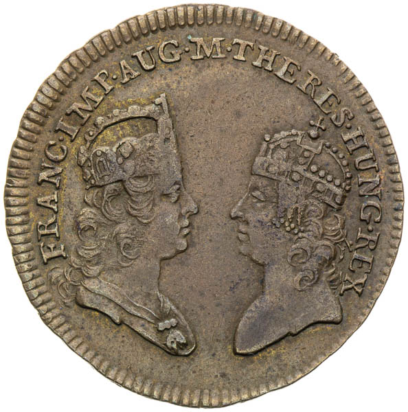 Medený žetón 1751 - averz