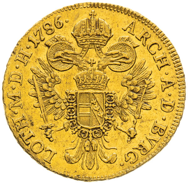 Dukát 1786 - revers