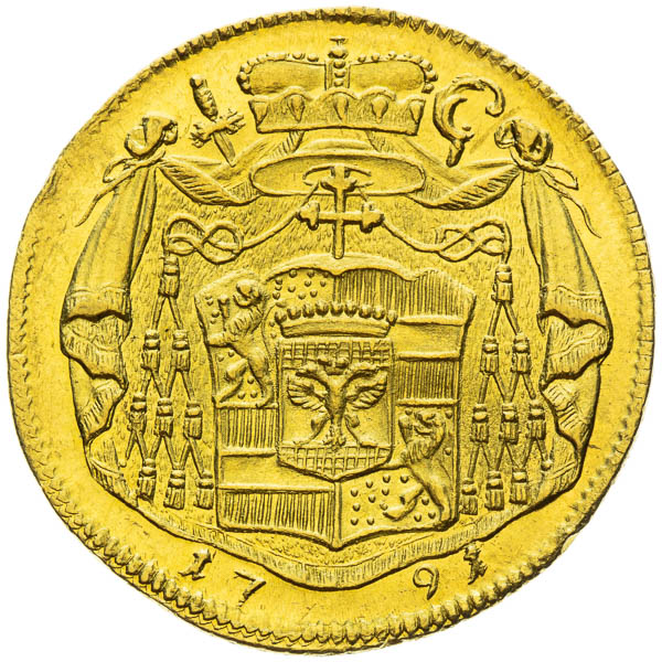 Dukát 1791 - revers