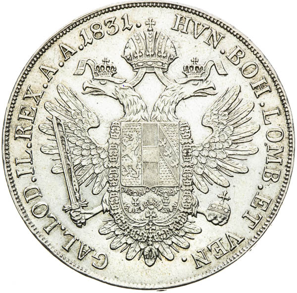 Tolar 1831 - revers