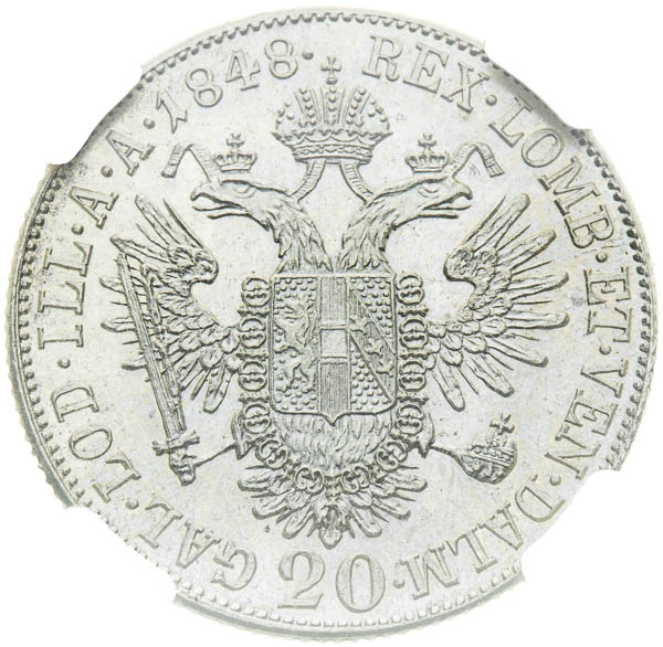 20 Grajciar 1848 - reverz