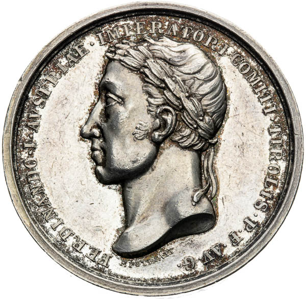 Strieborná medaila 1838 - averz