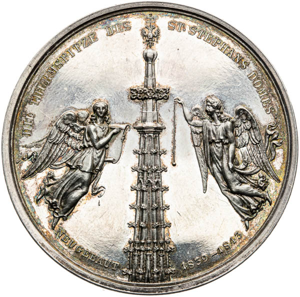 Strieborná medaila 1843 - reverz