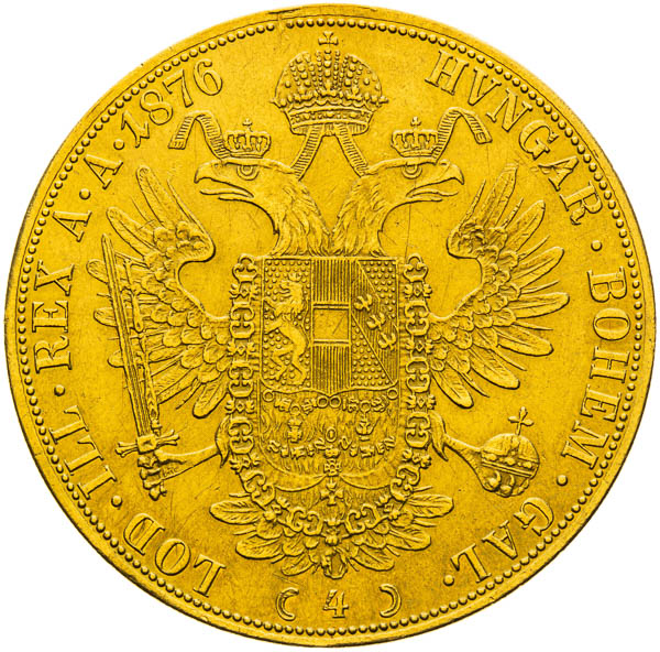 4 Dukát 1876 - reverz