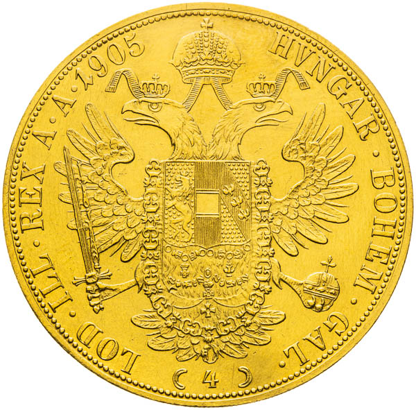4 Dukát 1905 - reverz