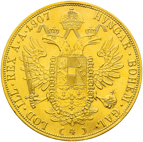4 Dukát 1907 - reverz
