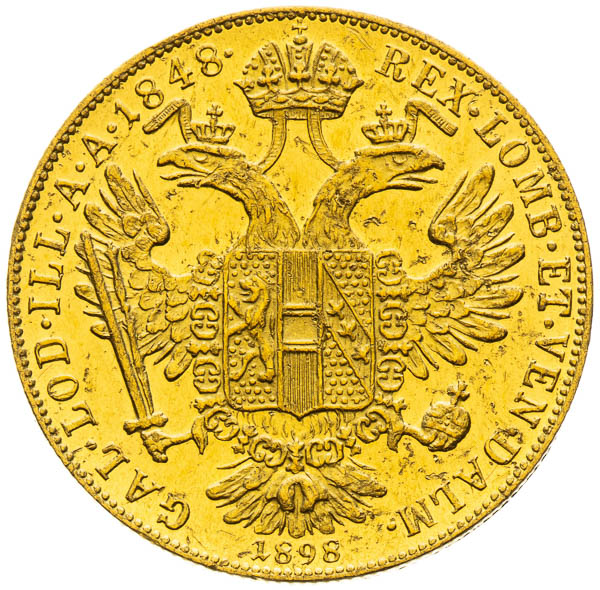 Dukát 1848/1898 - reverz
