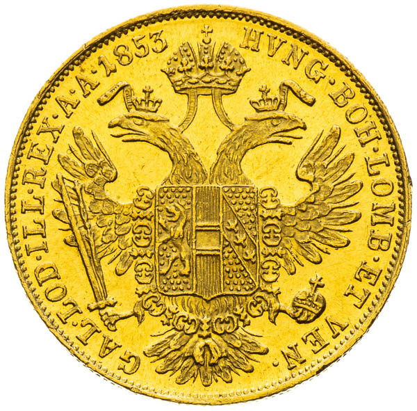 Dukát 1853 - reverz