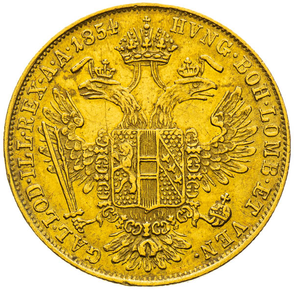 Dukát 1854 - reverz