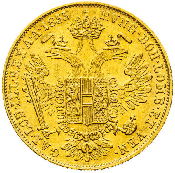 Dukát 1855 - reverz