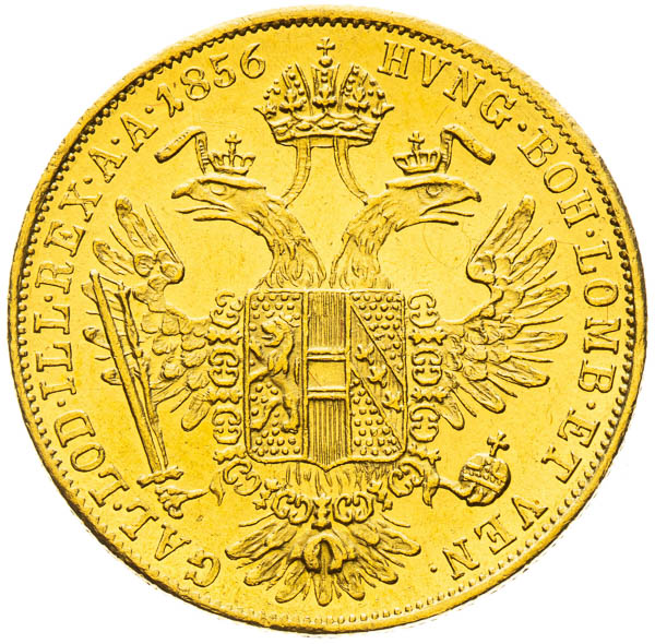 Dukát 1856 - reverz
