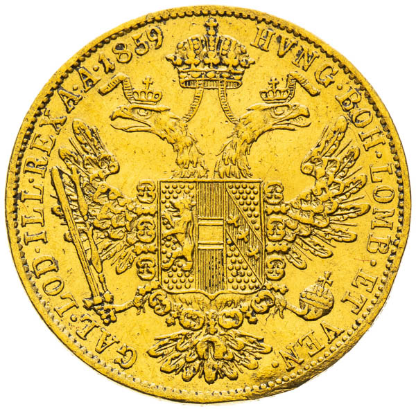 Dukát 1859 - reverz