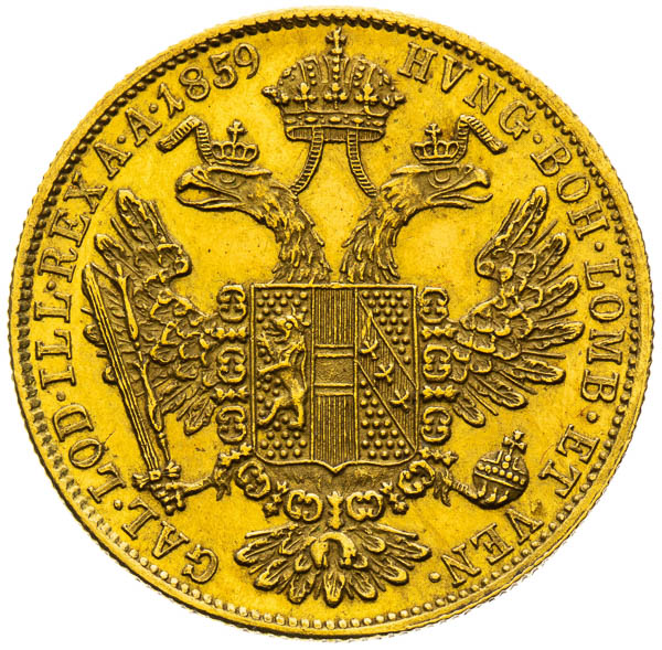 Dukát 1859 - reverz