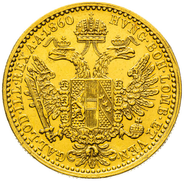 Dukát 1860 - reverz