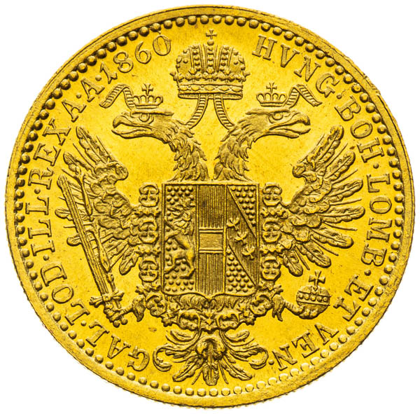 Dukát 1860 - reverz