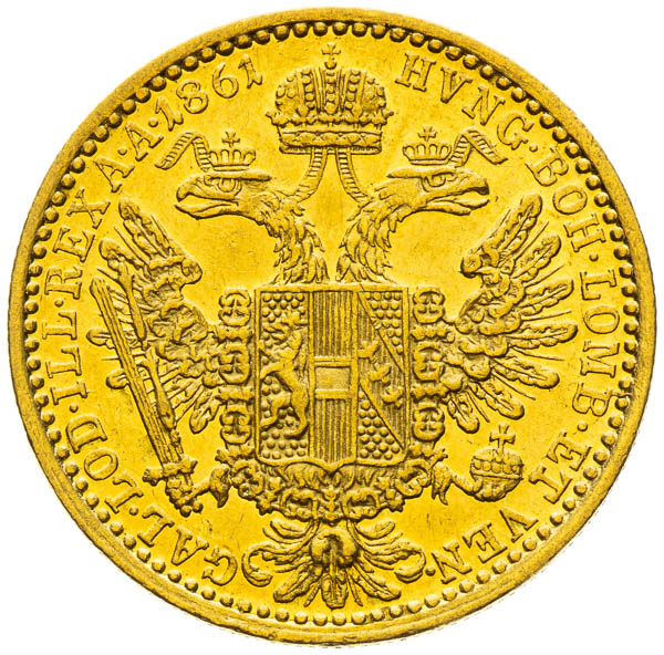 Dukát 1861 - reverz