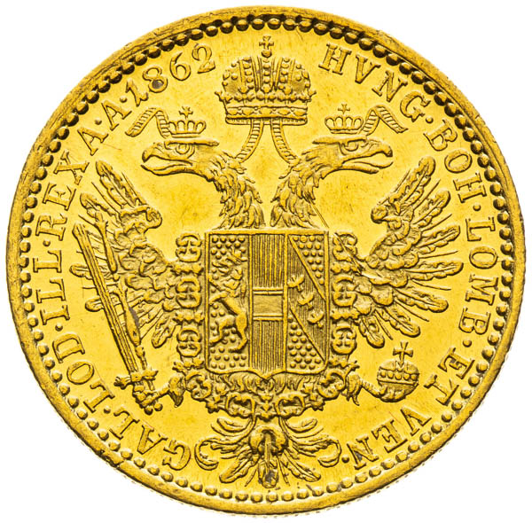 Dukát 1862 - reverz