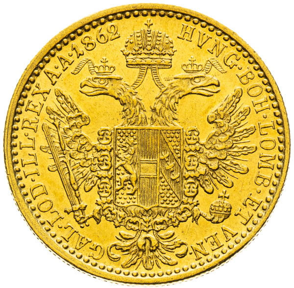 Dukát 1862 - reverz