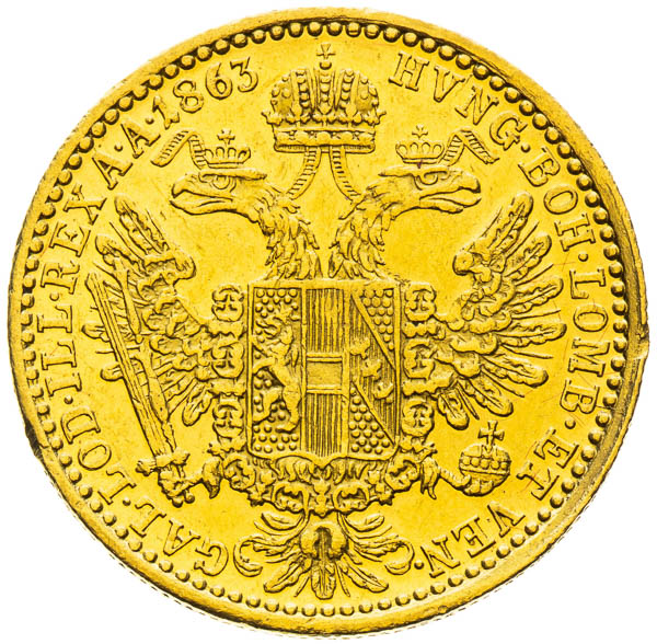Dukát 1863 - reverz