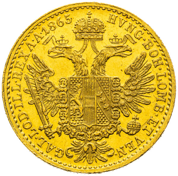 Dukát 1865 - reverz
