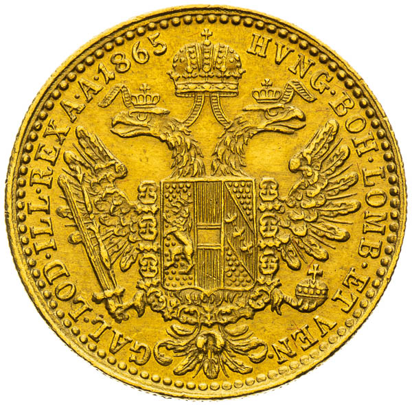 Dukát 1865 - reverz