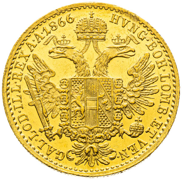 Dukát 1866 - reverz