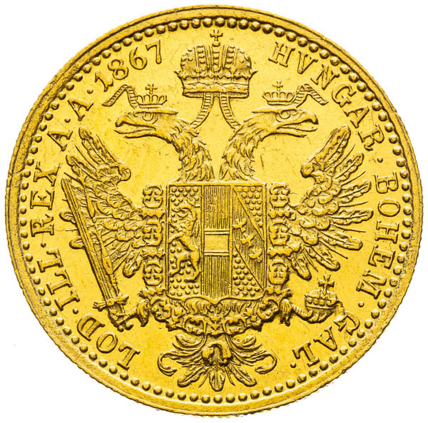 Dukát 1867 - reverz