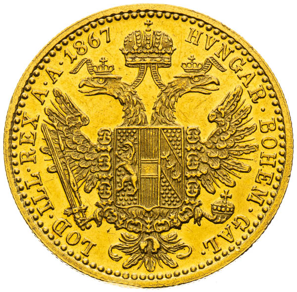 Dukát 1867 - reverz