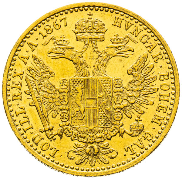 Dukát 1867 - reverz