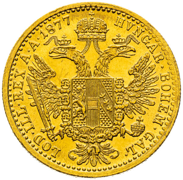 Dukát 1877 - reverz