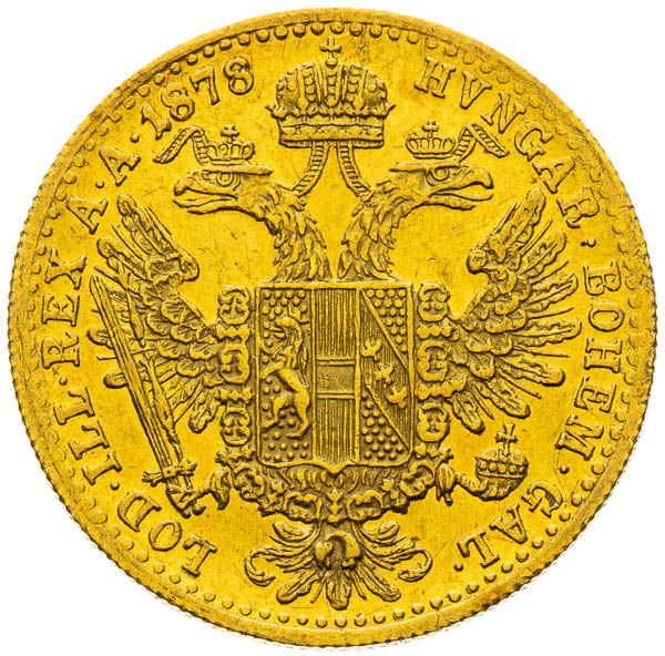 Dukát 1878 - reverz
