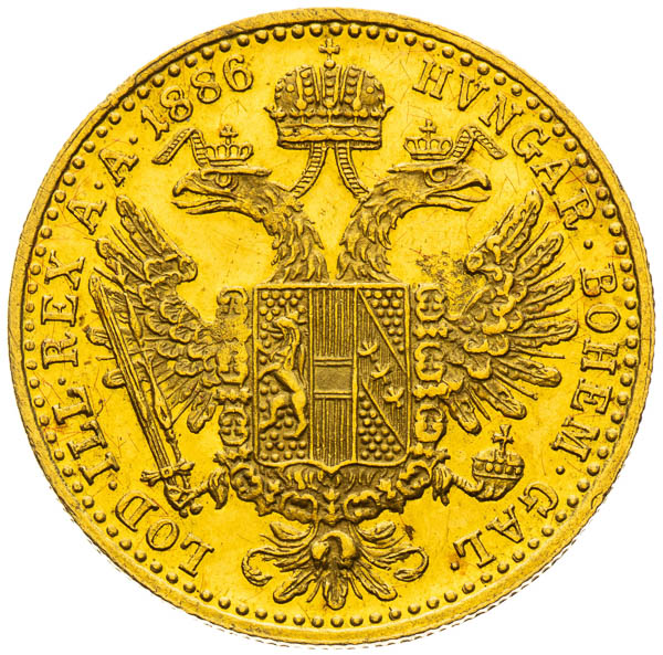 Dukát 1886 - reverz