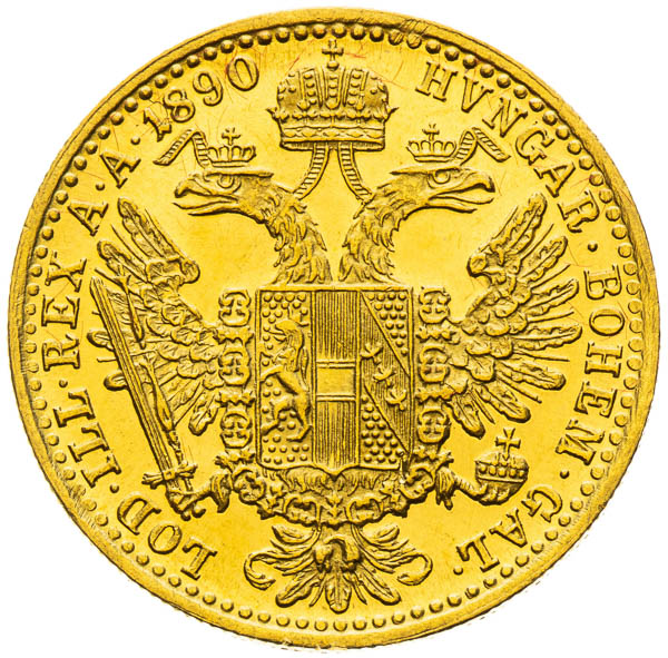 Dukát 1890 - reverz