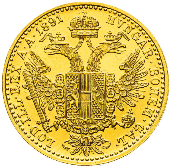 Dukát 1891 - reverz