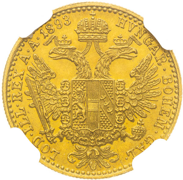 Dukát 1893 - reverz