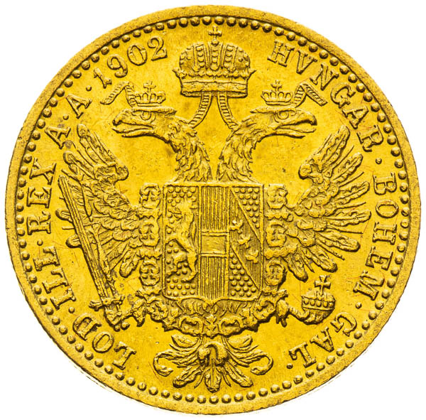 Dukát 1902 - reverz