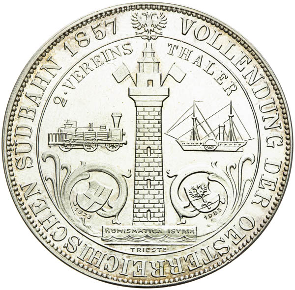 Spolkový 2 toliar 1857 (1983) - reverz