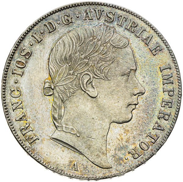 Konvenční toliar 1856 - averz