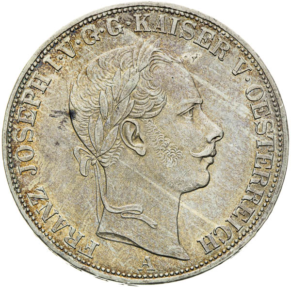 Spolkový toliar 1857 - averz